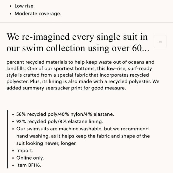 J. Crew NWT Hipster Bikini Swim Bottom in Seersucker Size Medium - Picture 6 of 11